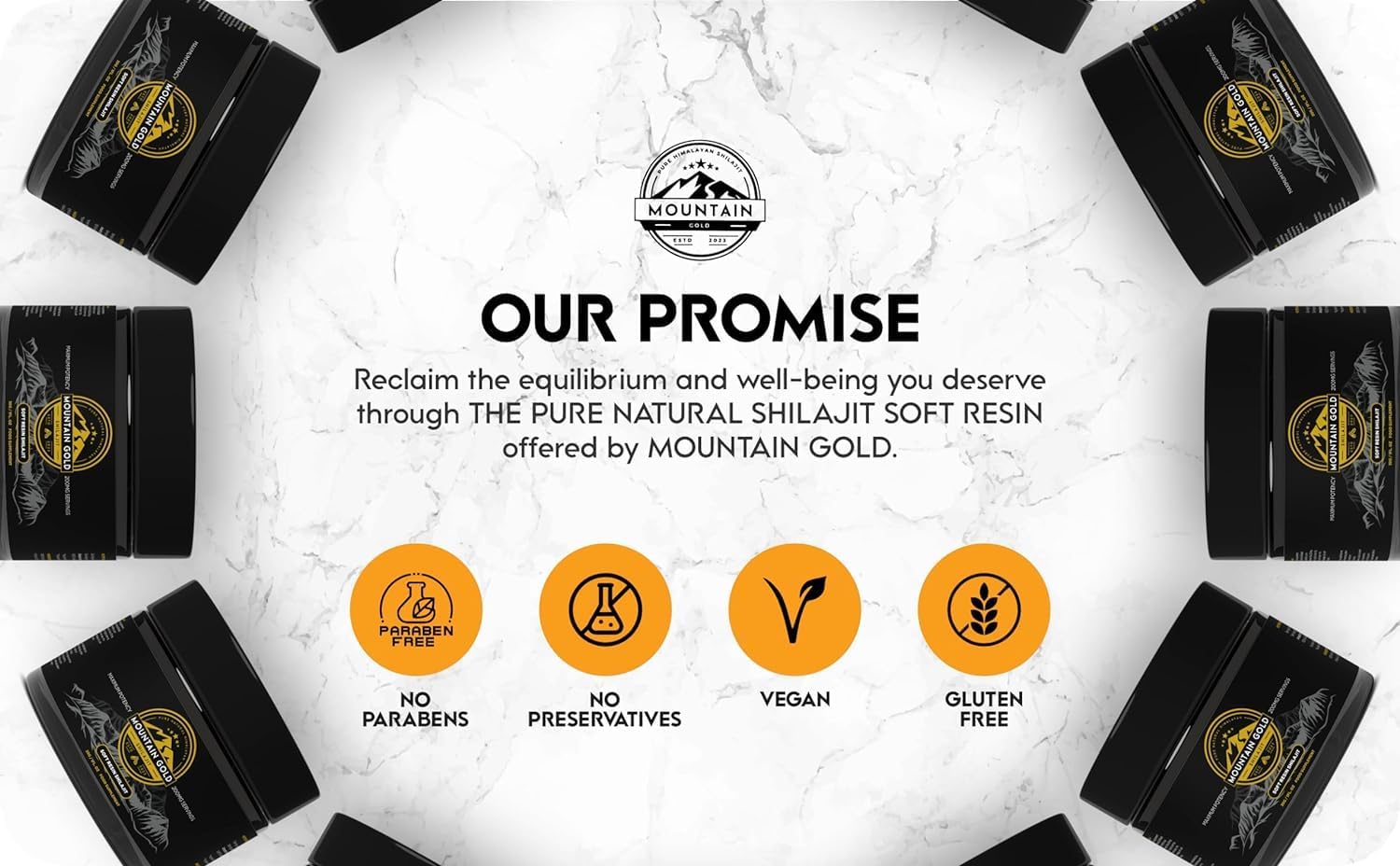 100% Pure Natural Himalayan Shilajit Resin - Rich in Humic & Fulvic Acid - Immune System Booster - Vegan - Mountain Gold (1)