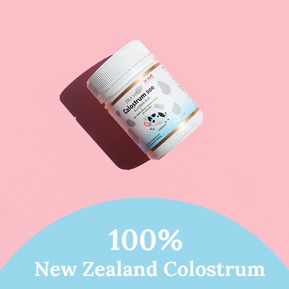 100% Pure New Zealand Bovine Grass-Fed Colostrum Capsules - Hi Well Premium Quality