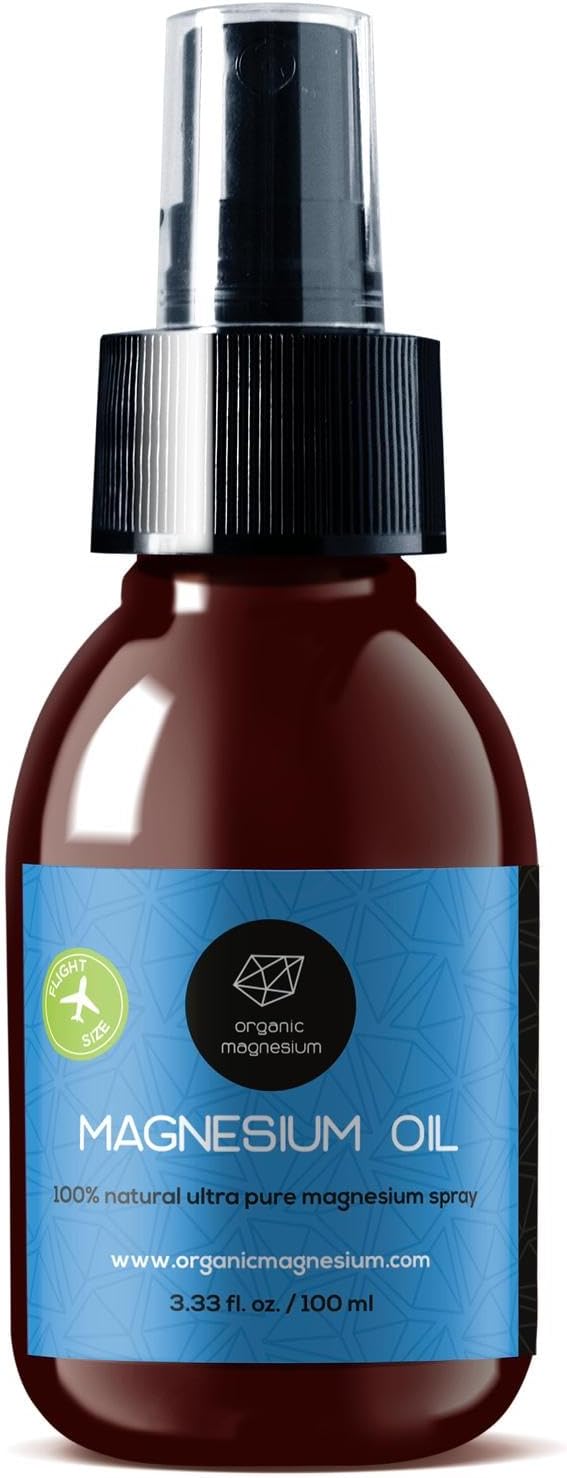 100% Pure Organic Magnesium Chloride Spray Oil for Leg Cramps | Topical Relief from Ancient Zechstein Seabed | Ideal for Sports, Relaxation, and Sleep | Safe for Adults and Kids | 3.33 oz