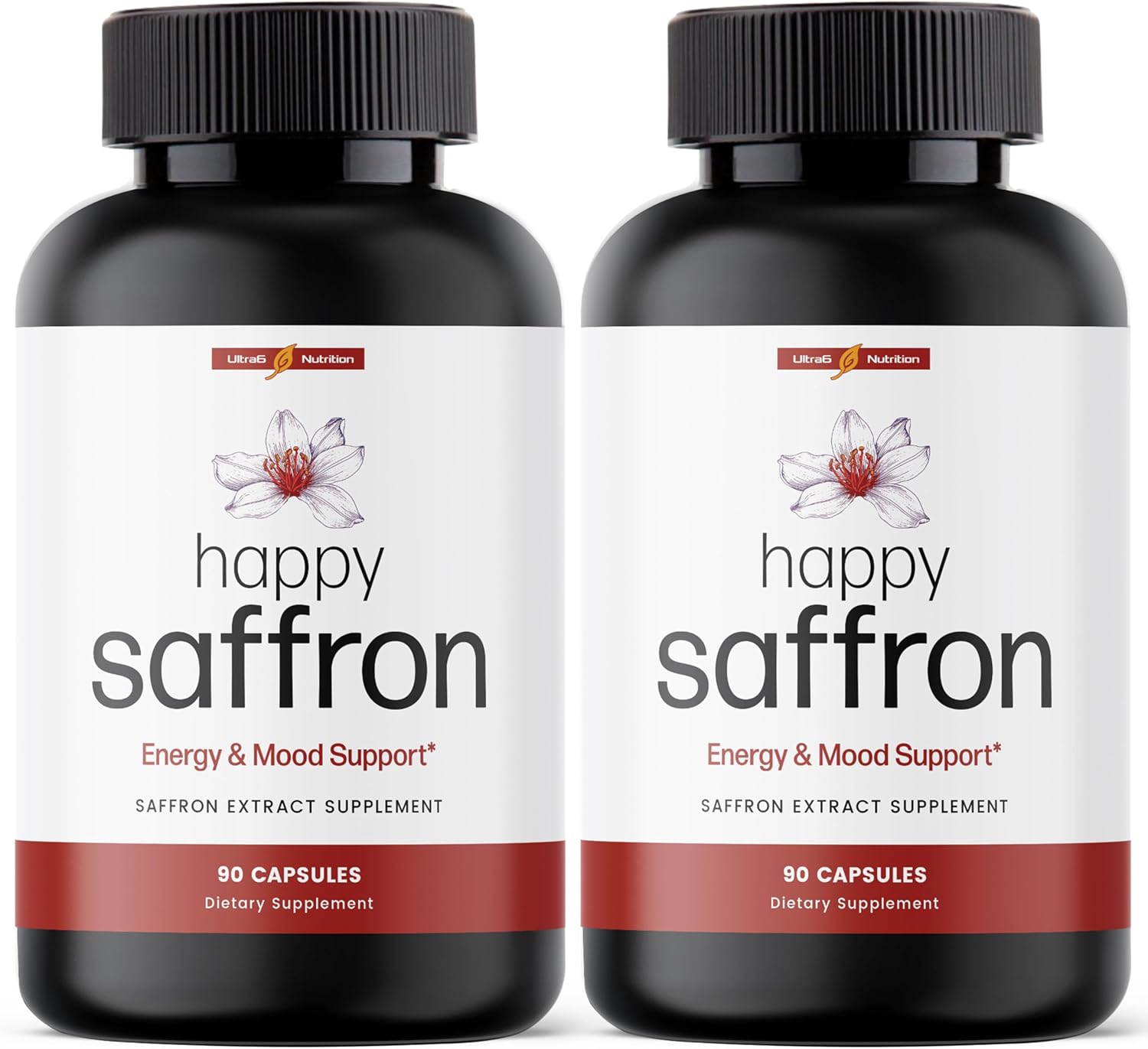 100% Pure Saffron Extract Supplement for Eye Health and Mood Enhancement - Pack of 2