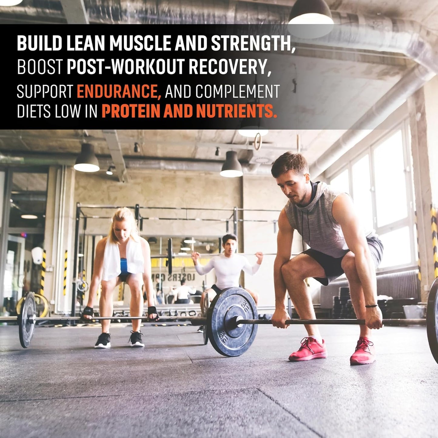 100% Pure Whey Protein with Collagen and Magnesium - 43g Protein, BCAA's - Muscle Gain, Recovery, and Nutrient Delivery - Low Fat, Easy Mixing - 2LB (1KG, Strawberry)