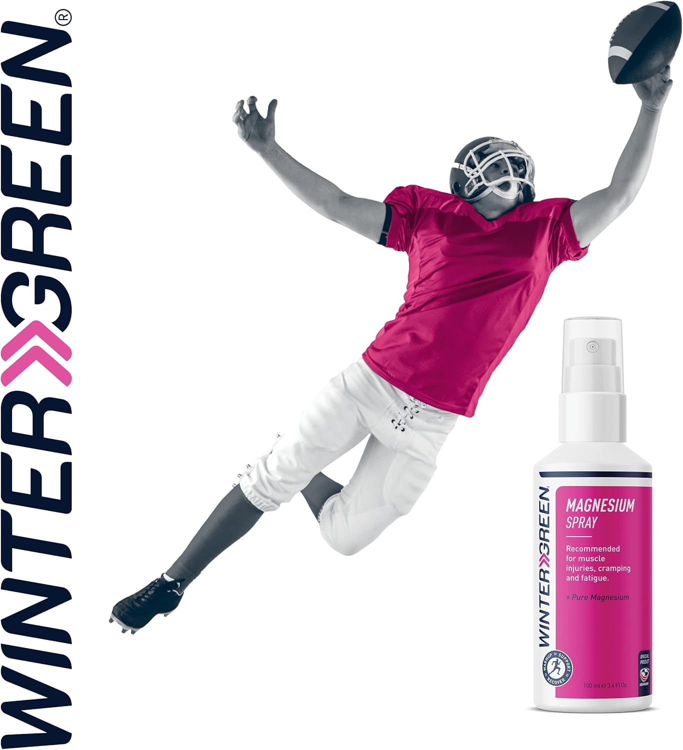 100% Pure Wintergreen Magnesium Spray - 3.4 Fl Oz (100 ml) Bottle