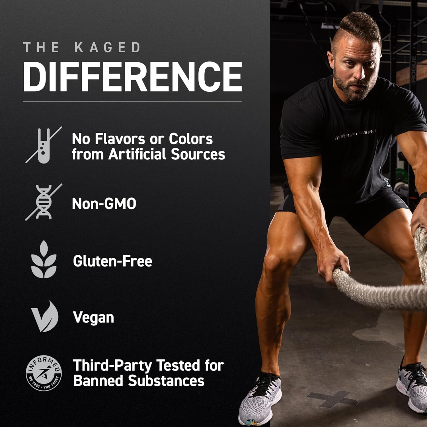 100 Servings Kaged Creatine Monohydrate Micronized Powder - Unflavored Muscle Recovery & Growth Supplement, Vegan, Gluten Free, Keto Friendly