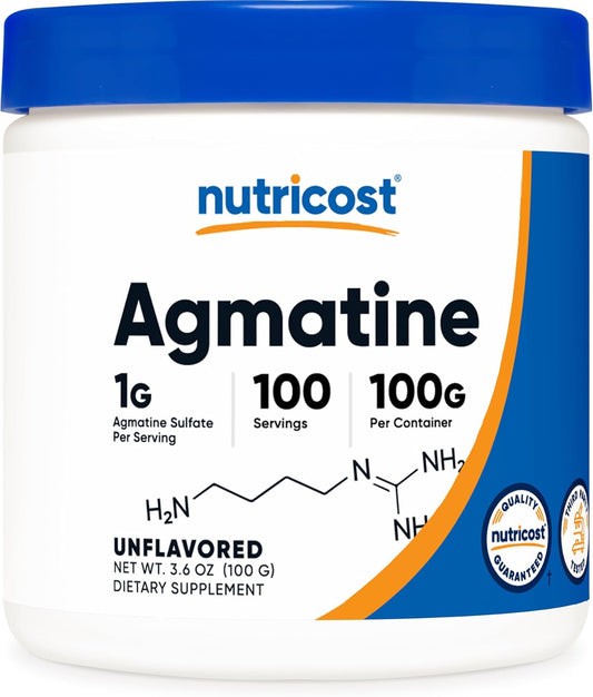 100 Servings of Pure Nutricost Agmatine Sulfate Powder - 100 Grams
