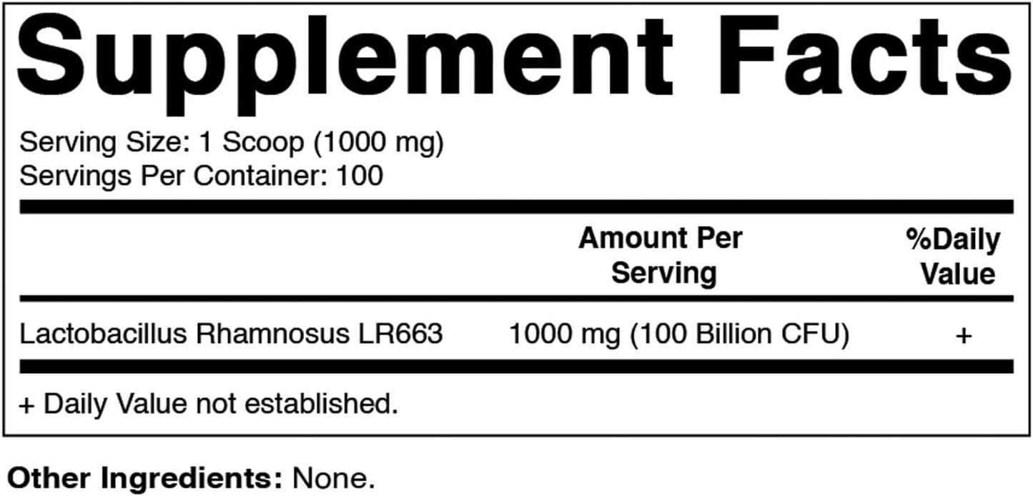 100 Servings of Vitamatic Lactobacillus Rhamnosus Probiotic Powder for Digestive Health - 100g (3.5 OZ)