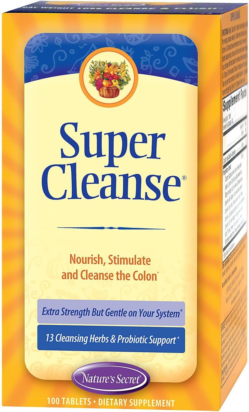100 Tablet Nature's Secret Super Cleanse Formula for Detoxifying and Cleansing
