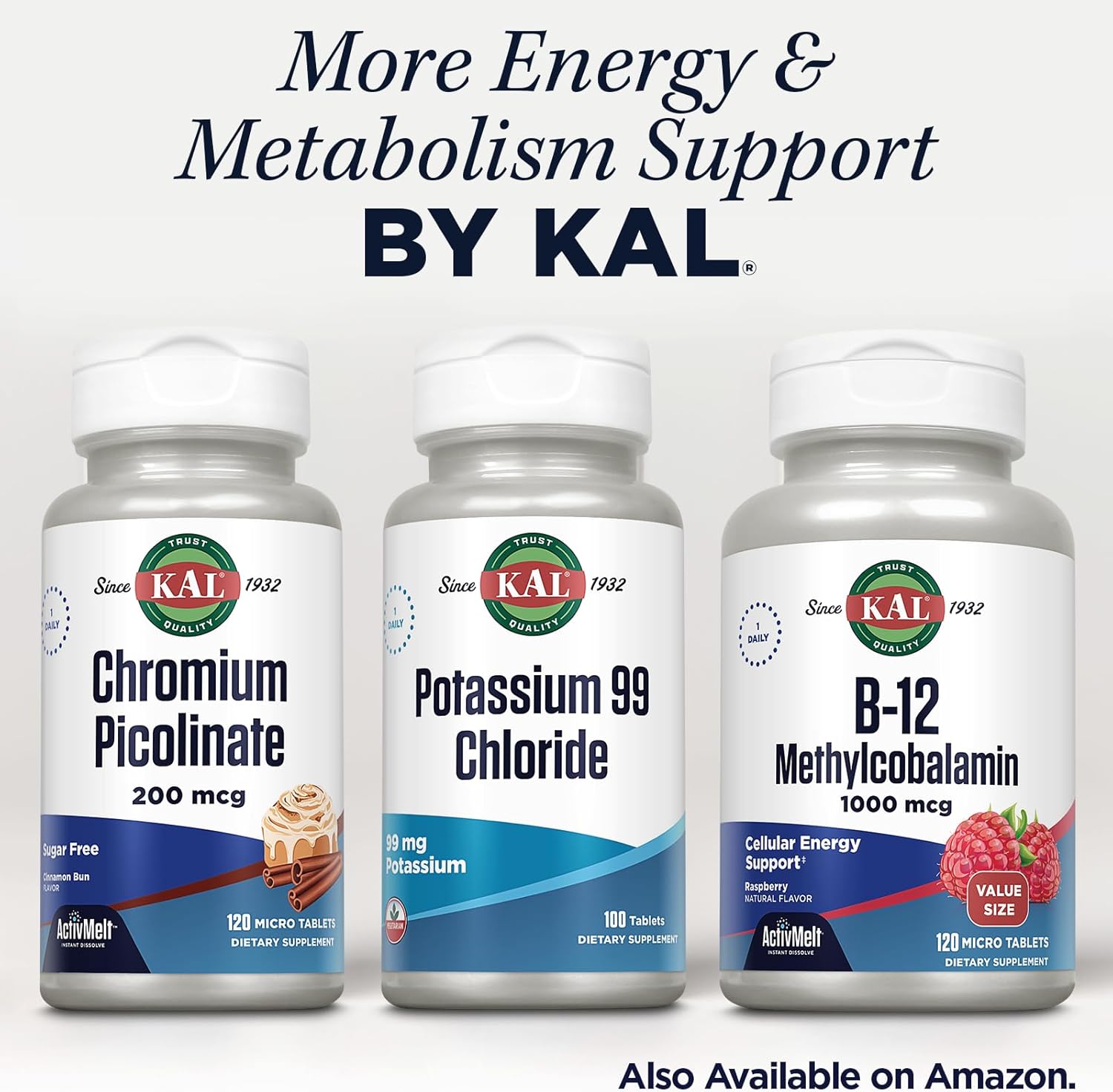 100 Tablets of KAL 99 Mg Potassium Chloride Supplement