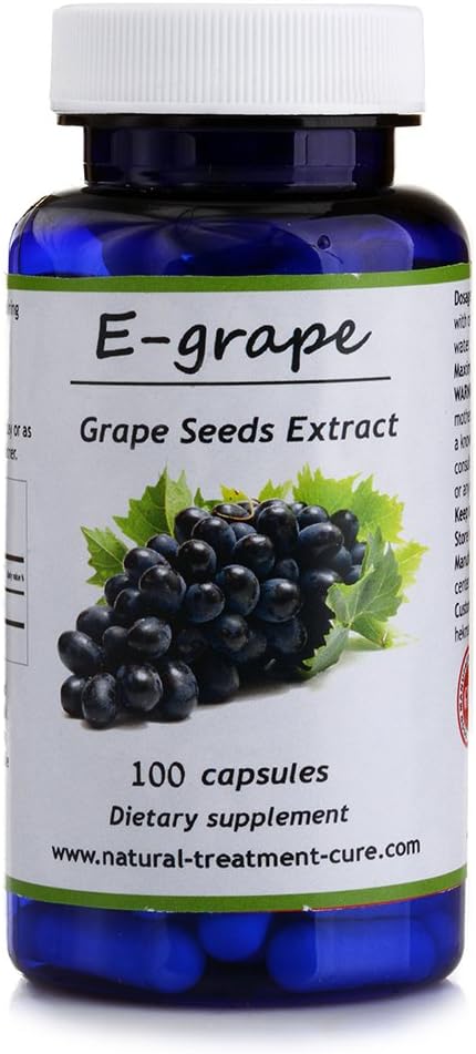 100 Vegan Grape Seed Extract Capsules from Hekma Center - Vitis Vinifera Supplement