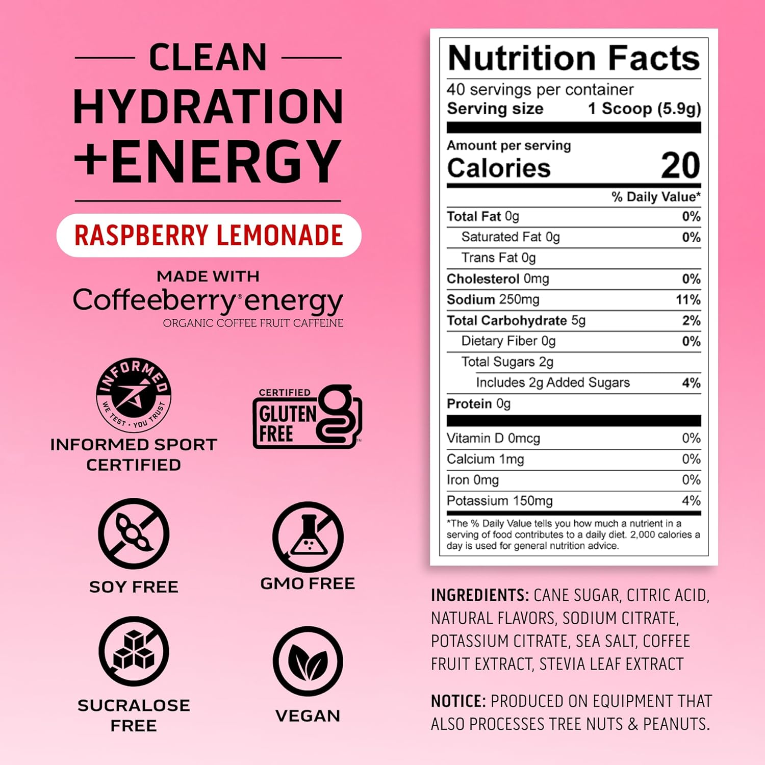 100% Whey Protein Powder in Chocolate Peanut Butter Flavor, 4 lb + Electrolytes for Energy & Hydration in Raspberry Lemonade Flavor, 40 Servings