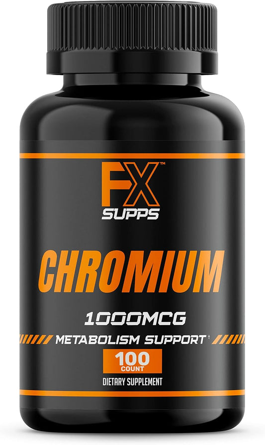 1000 mcg Chromium Polynicotinate Capsules for Weight Management, Energy, Heart Health | Men and Women's FXSUPPS Supplement