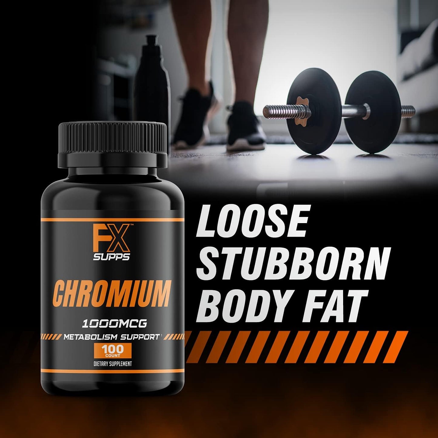 1000 mcg Chromium Polynicotinate Capsules for Weight Management, Energy, Heart Health | Men and Women's FXSUPPS Supplement
