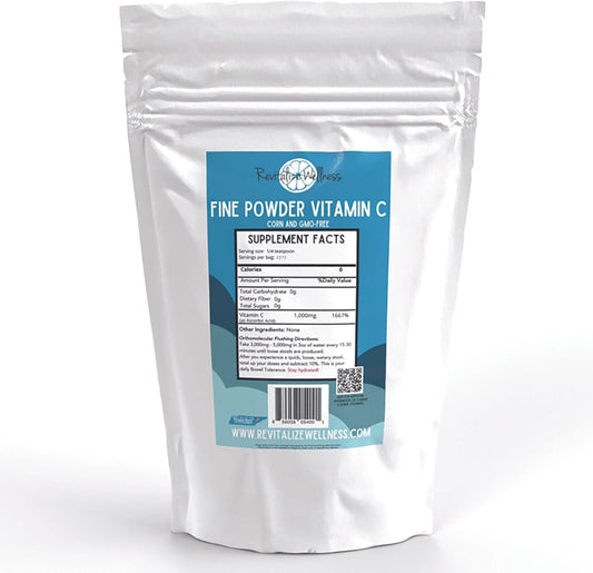 1000 mg Ascorbic Acid Vitamin C Powder | Pure & GMO-Free Wellness Supplement | 5 lb Bag for Revitalization