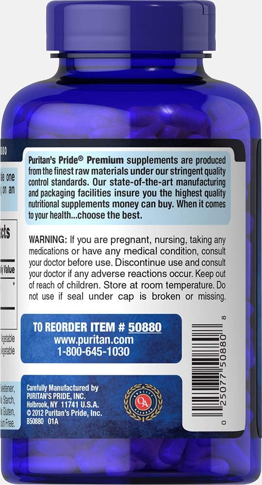 1000 mg L-Arginine Capsules - Puritan's Pride Supplement