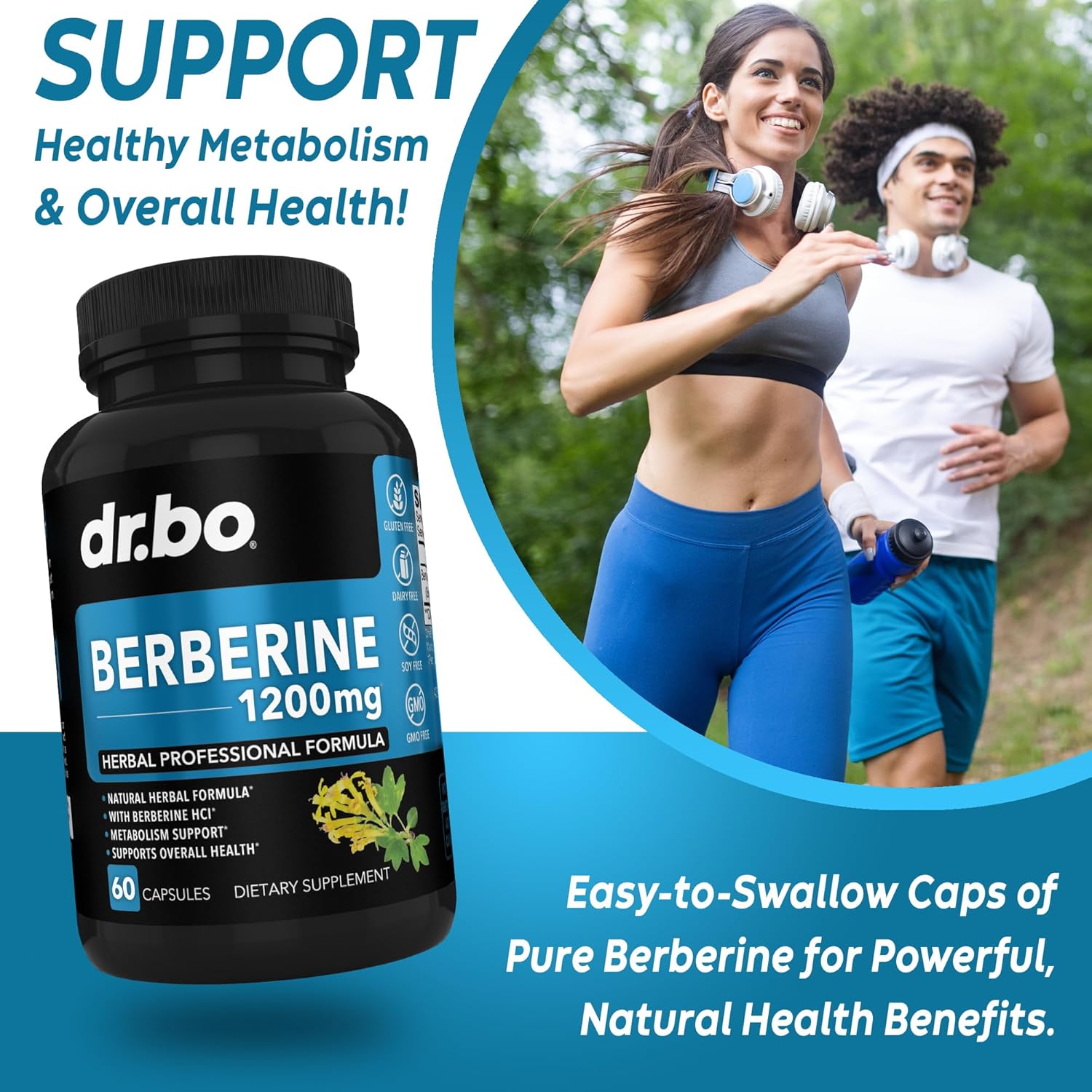1000MG Apple Cider Vinegar Gummies & Berberine HCL 1200mg Capsules for Digestion & Metabolism
