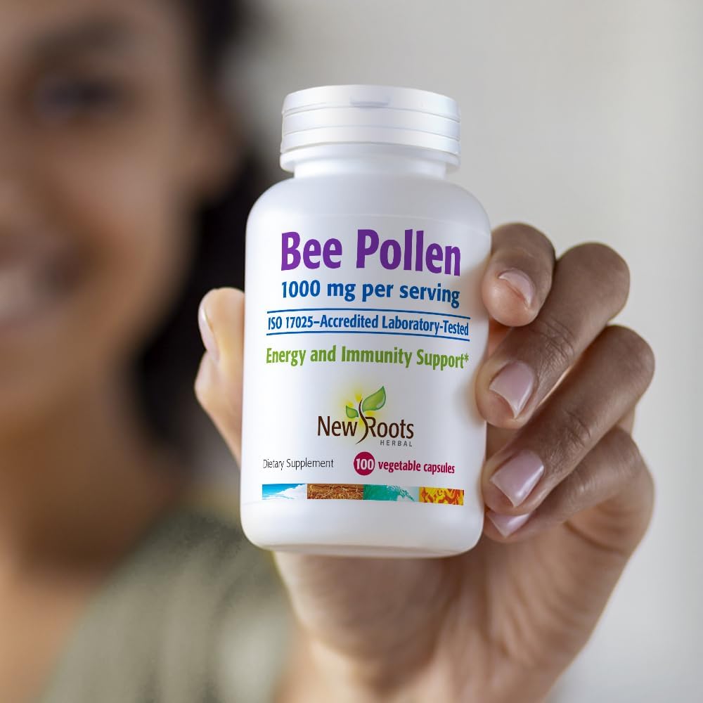 1000mg Bee Pollen Capsules | 300 Count | All-Natural Supplement | Rich in Nutrients | Antioxidant Support | Non-GMO