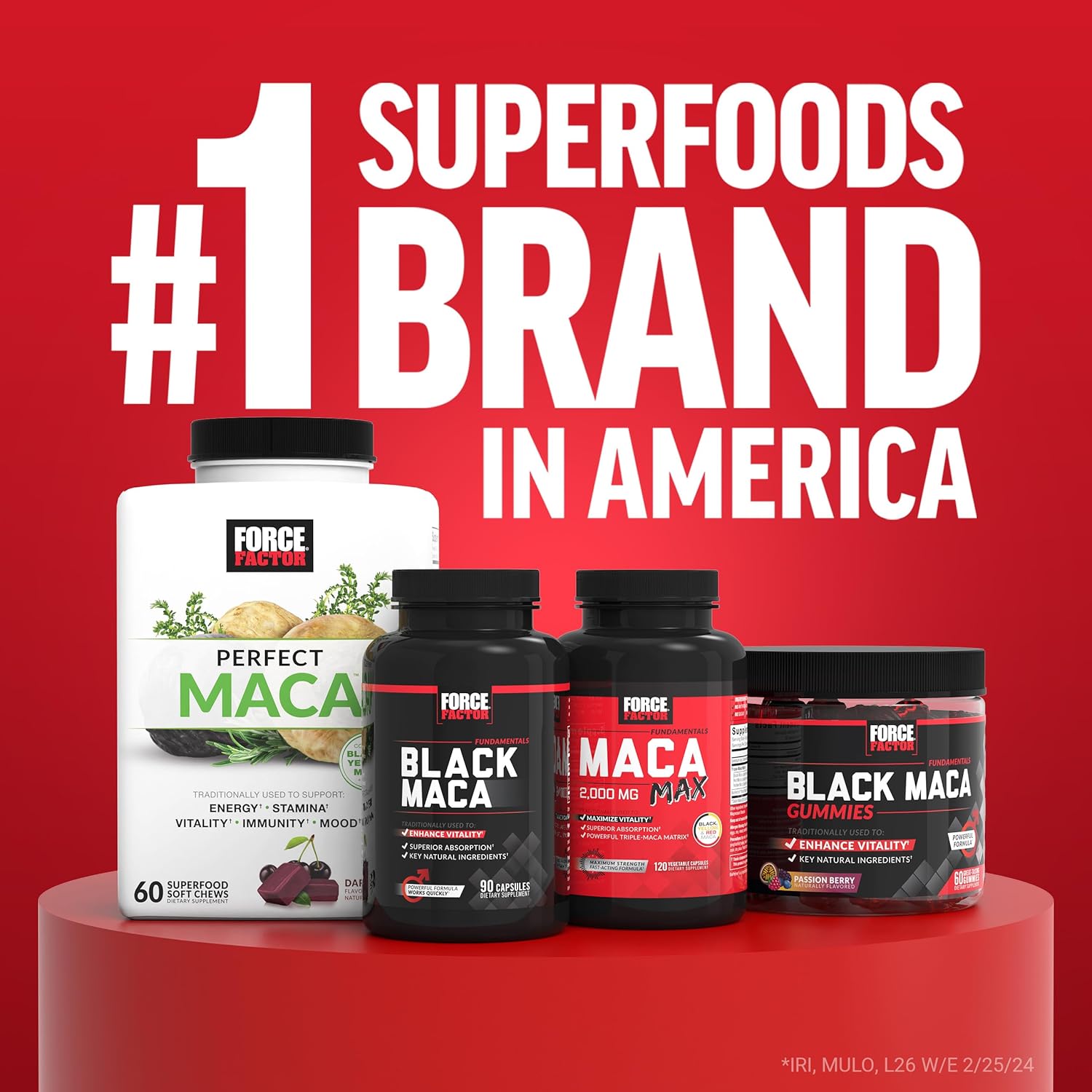 1000mg Black Maca Root Supplement for Men with Black Pepper Extract, 90 Capsules, Natural Maca Negra Extract