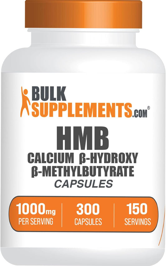 1000mg HMB Capsules - Calcium HMB Supplement, Beta-Hydroxy Beta-Methylbutyrate - Gluten Free, 300 Capsules