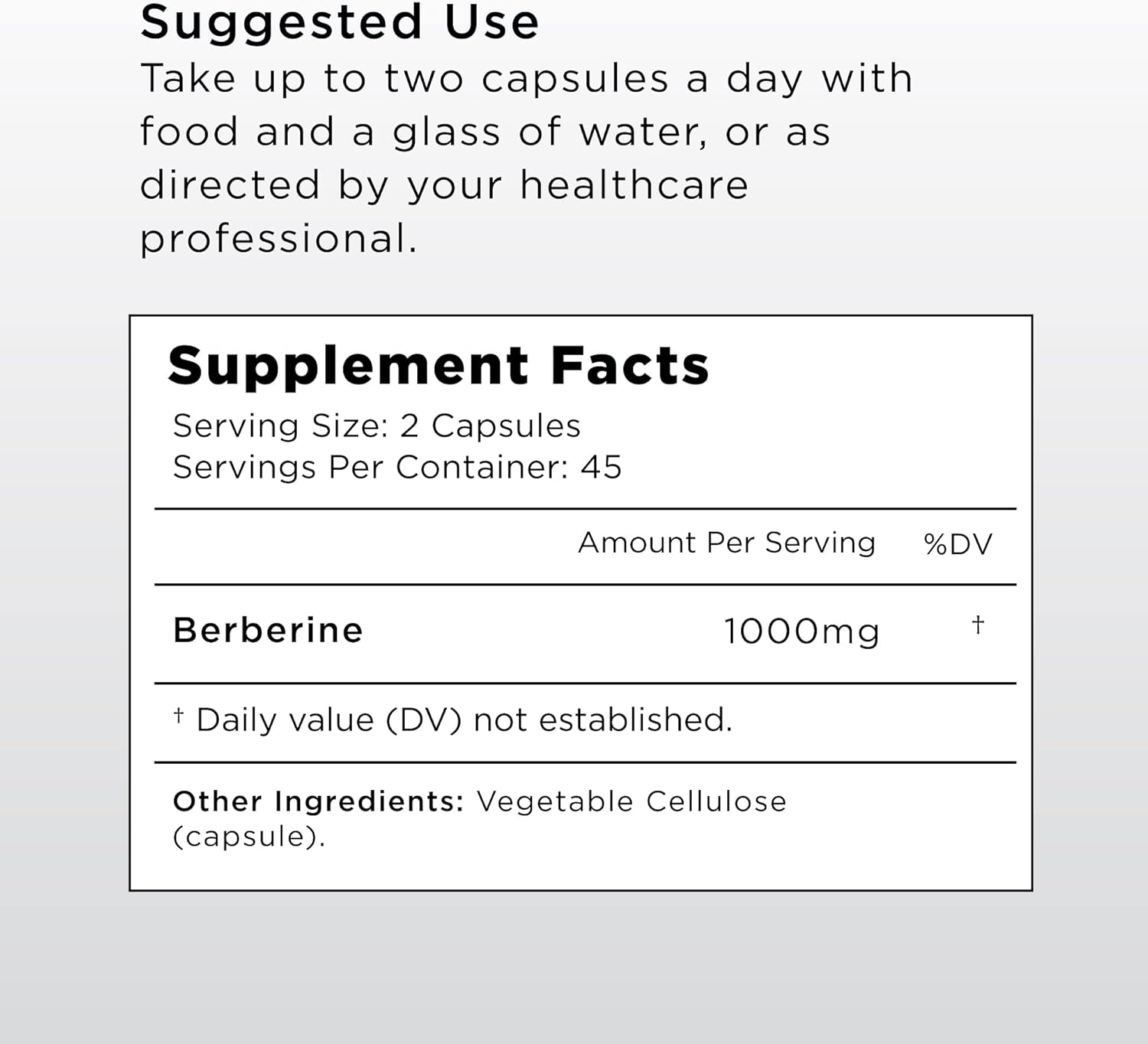 1000MG Neurogan Berberine HCI Capsules for Weight Management - 98% All-Natural Berberine Supplement, Bioavailable Formula | 45 Day Supply