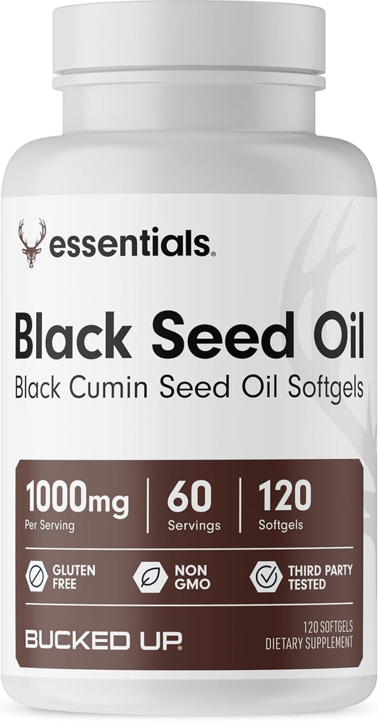 1000mg Organic Black Seed Oil Softgels - 60 Servings of Black Cumin Seed Oil Supplements
