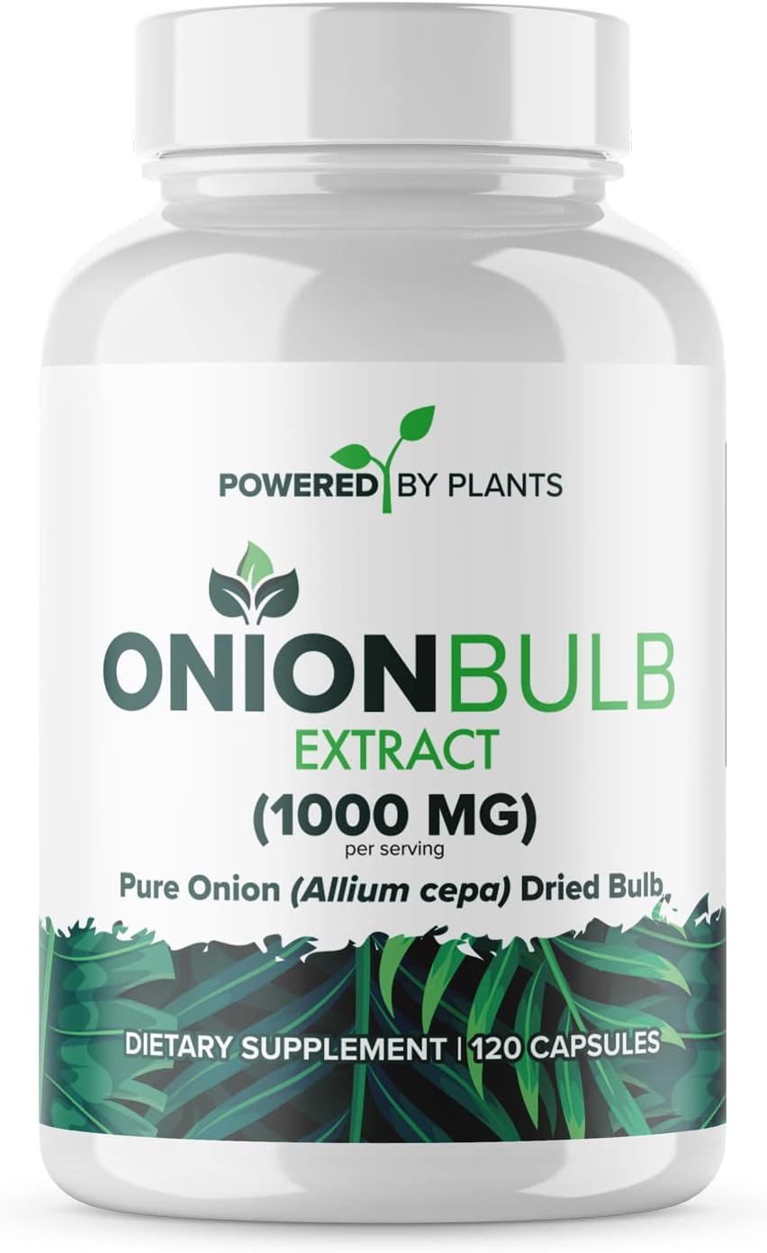 1000mg Pure Onion Bulb Extract Capsules - All Natural Allium Cepa Supplement