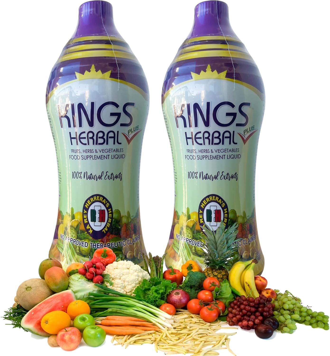 1000ml REH Kings Herbal Plus Juice: 80 Ingredient Immune Support Blend - Daily Multivitamin Supplement