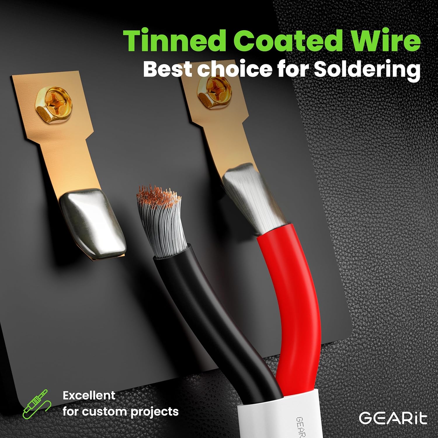 100ft GEARit 8 Gauge Marine Wire - White 8/2 AWG Duplex Cable, Tinned OFC Copper - Boat/Automotive/RV/Trailer/Solar - Outdoor Use