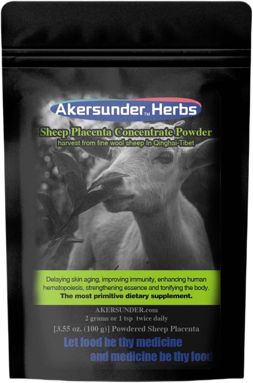 100g Freeze-Dried Qinghai-Tibet Plateau Sheep Ovine Placenta Extract Powder - Organic Certified Goat Embryo Essence