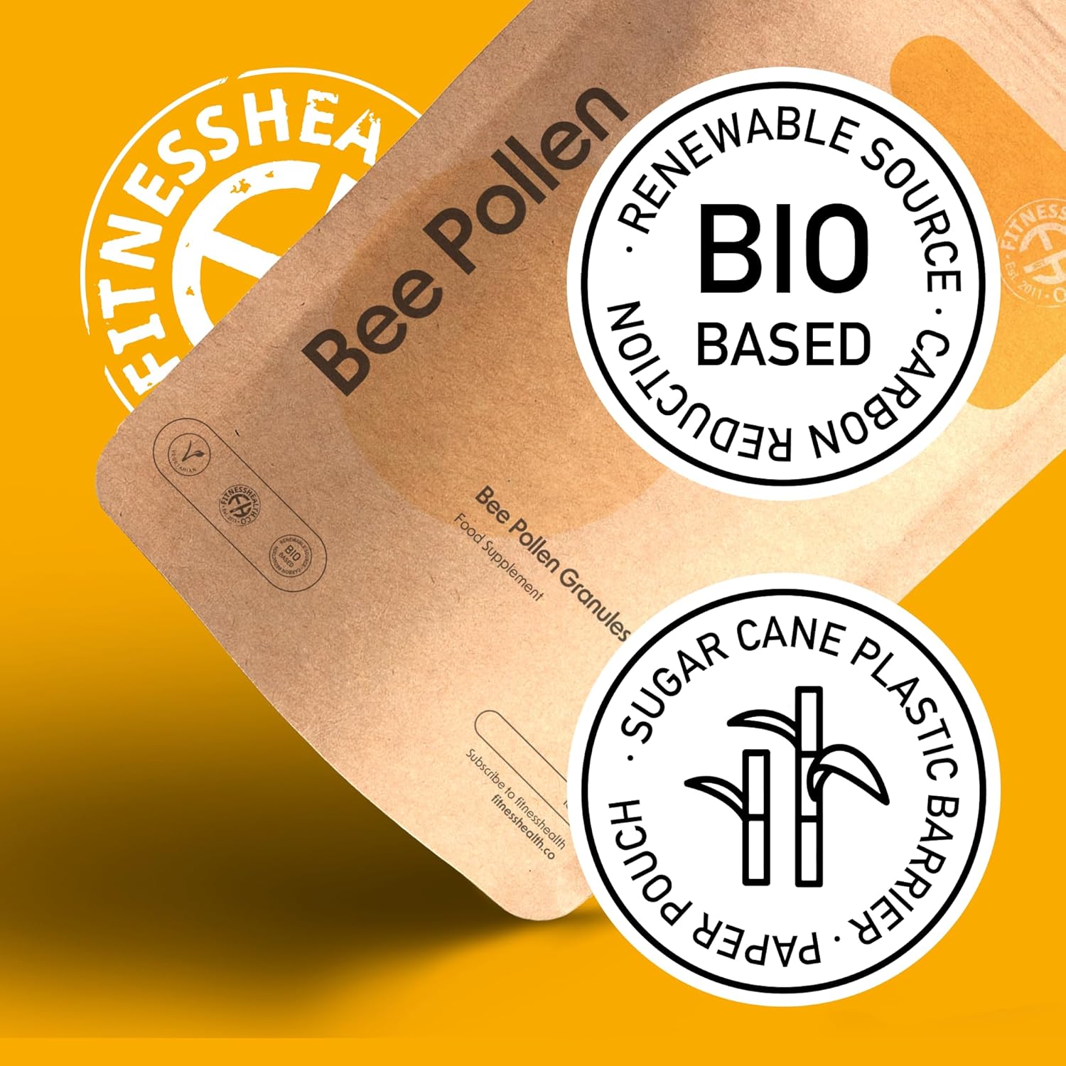 100G Organic Bee Pollen Granules - Ultra Strength Energy Booster with Selenium, Vitamins, & Minerals - Vegetarian & Gluten Free