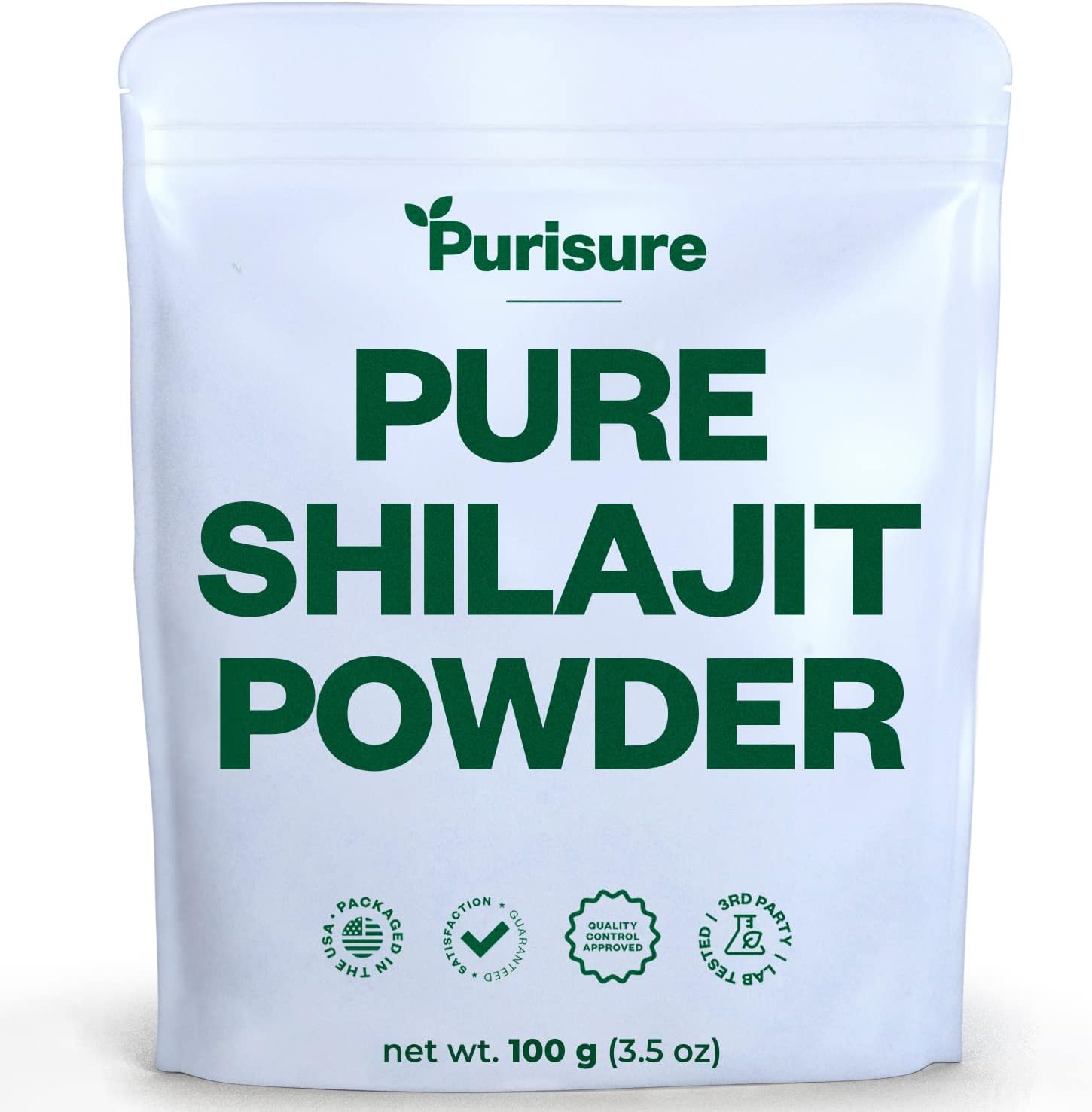100g Purisure Shilajit Supplement Powder: Pure Himalayan Mineral with Fulvic Acid, 12:1 Ratio, Energy Boost - 400 Servings