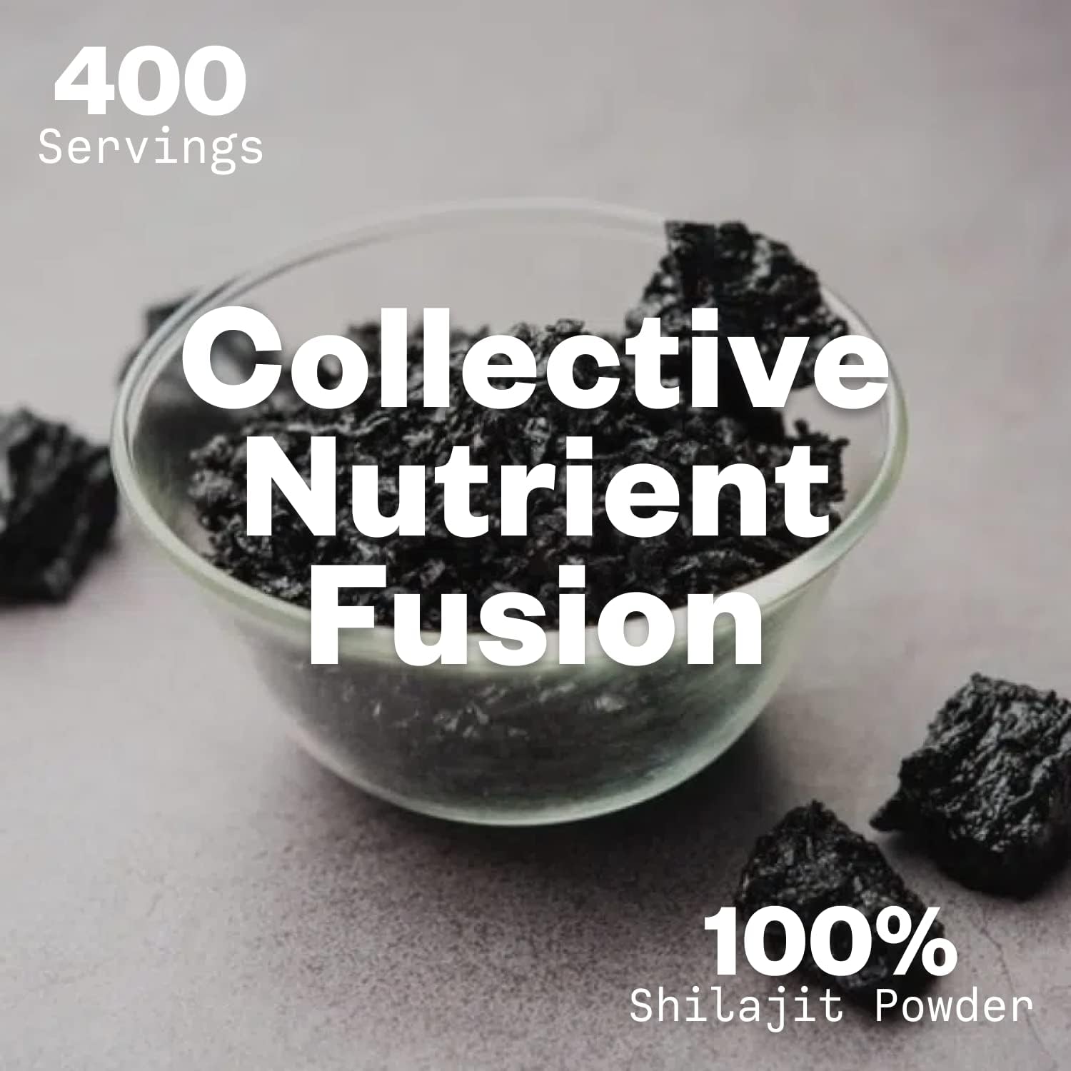 100g Purisure Shilajit Supplement Powder: Pure Himalayan Mineral with Fulvic Acid, 12:1 Ratio, Energy Boost - 400 Servings