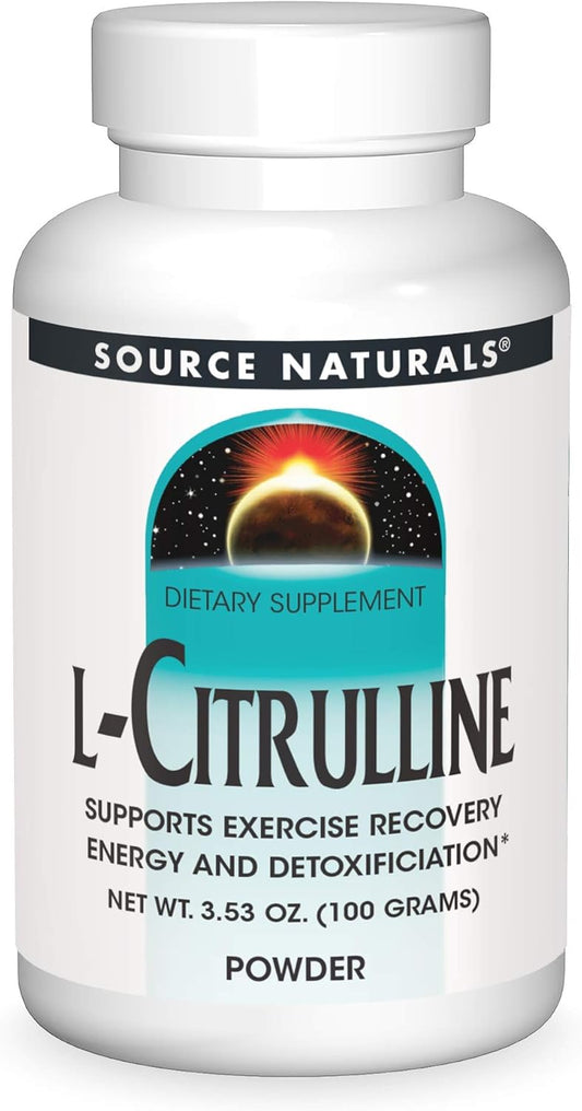 100g Source Naturals L-Citrulline Powder for Exercise Recovery, Energy, and Detox