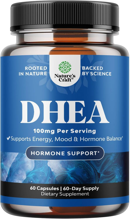 100mg DHEA Supplement for Men and Women - Vegan High Strength Energy & Hormone Balance - Women's Hormone Balance (2 Month Supply)