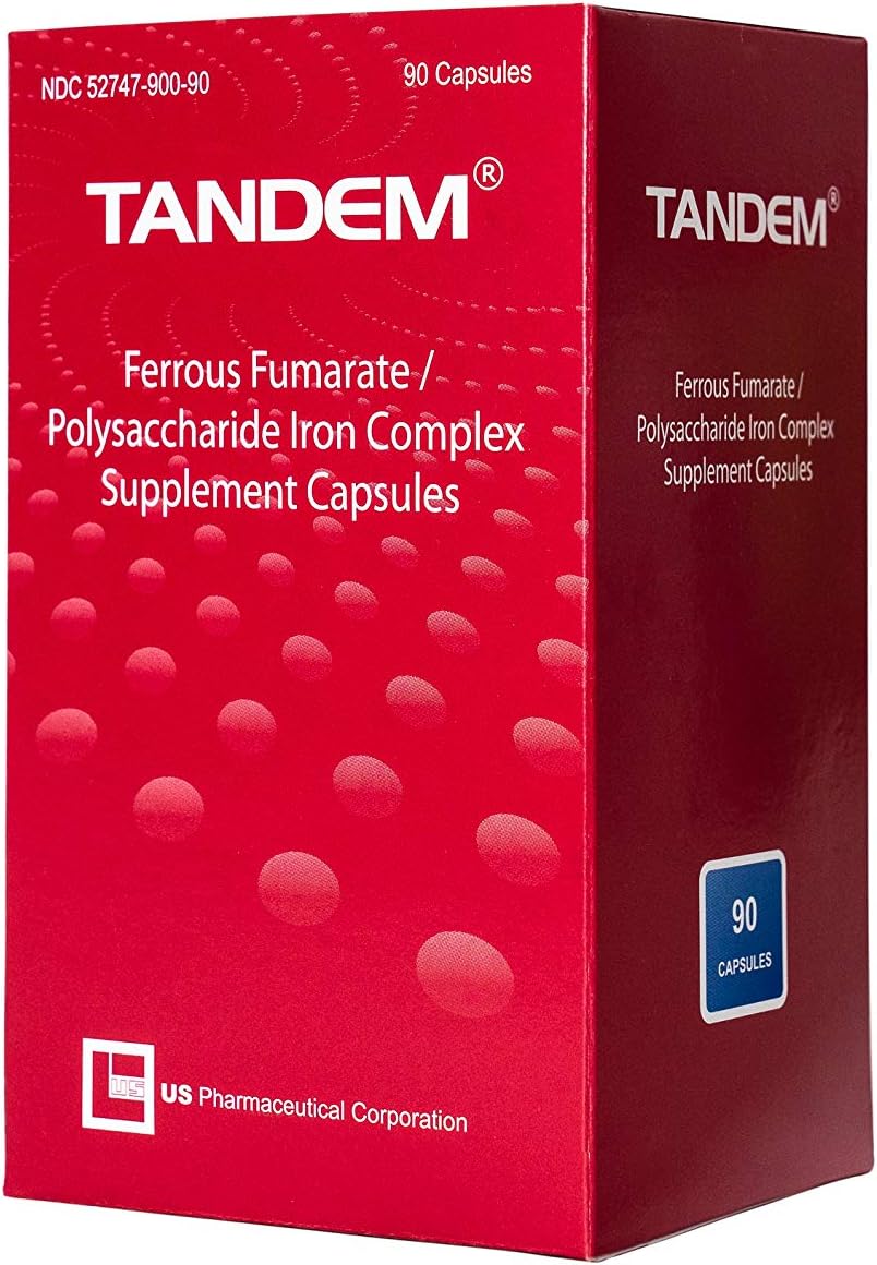 106 mg Elemental Iron Tandem Supplement - Easy-to-Swallow, High Tolerability, Odorless & Tasteless Formula