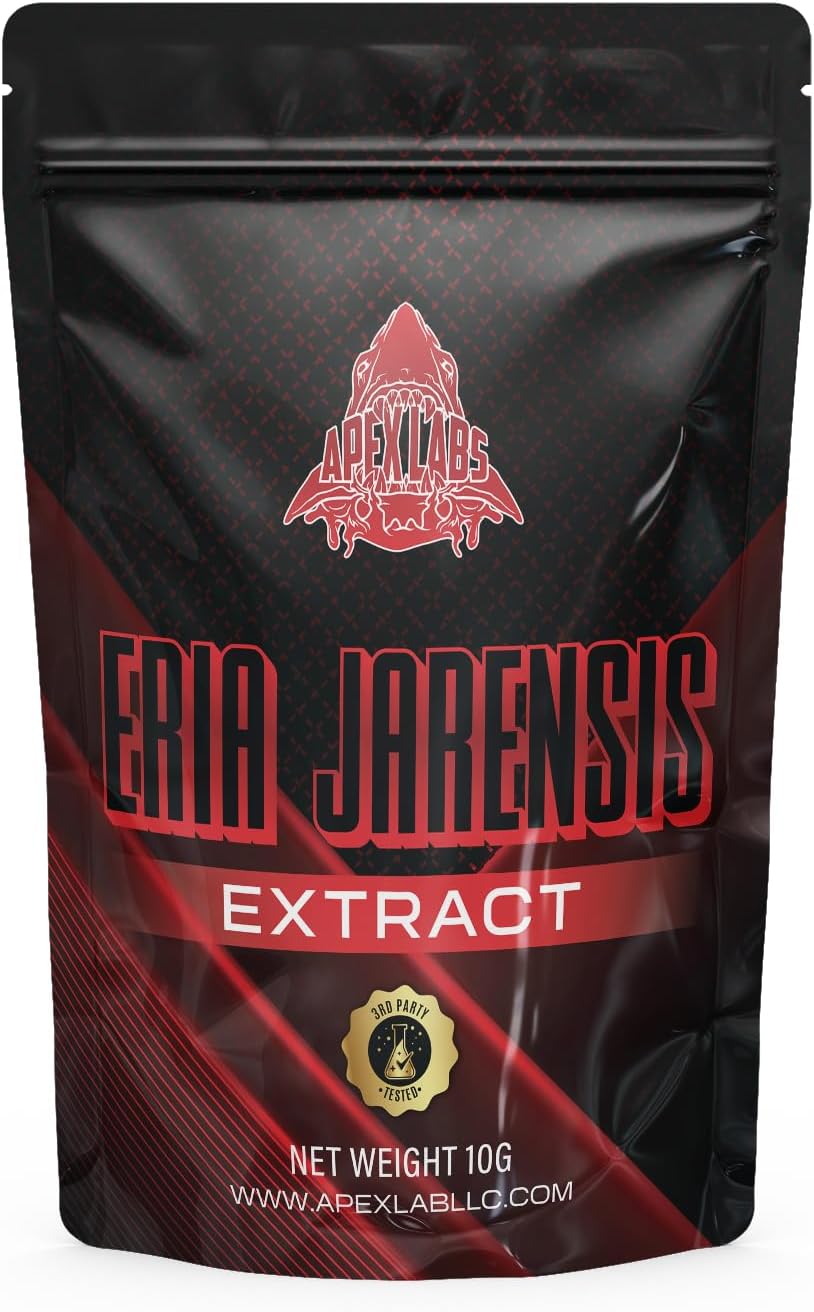 10g ERIA JARENSIS Extract Bulk Powder - 133 Servings - Stimulant & Nootropic Supplement for Focus and Energy - Includes Scoop