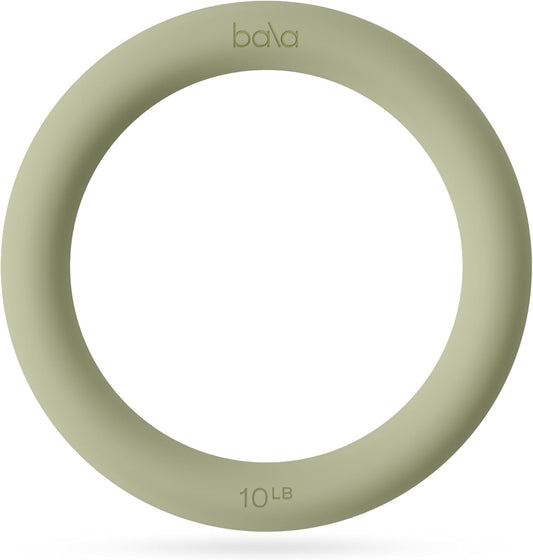 10lb Bala Power Ring: 2-in-1 Kettlebell & Dumbbell for Strength Training - Full Body Home Gym Workout Equipment for HIIT, Pilates, Aerobics - Fitness Gear for Working Out