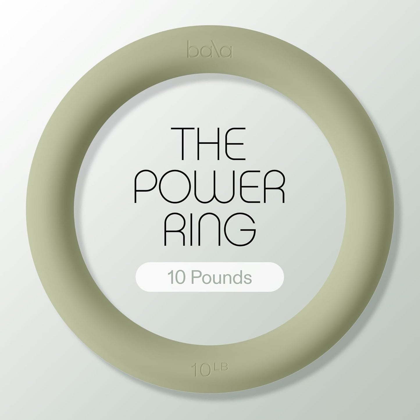 10lb Bala Power Ring: 2-in-1 Kettlebell & Dumbbell for Strength Training - Full Body Home Gym Workout Equipment for HIIT, Pilates, Aerobics - Fitness Gear for Working Out