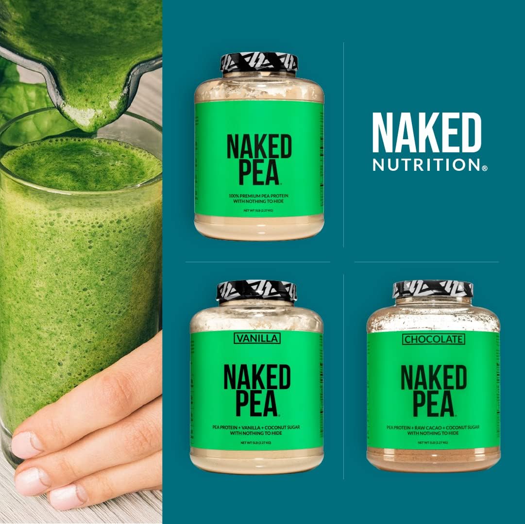 10LB Naked Nutrition Vegan Protein Bundle: Unflavored Pea and Organic Rice Protein Formula