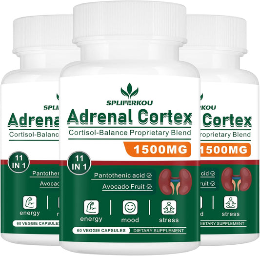 11-in-1 Adrenal Support Supplement with Ashwagandha - 180 Capsules for Healthy Adrenal Function, Energy, and Relaxation