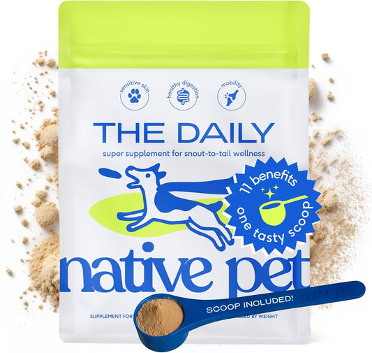 11-in-1 Daily Dog Multivitamin Supplement for Energy, Mobility, Skin & Coat - Tasty 21 oz Scoop with 12 Active Ingredients - Super Multi Vitamin for Dogs
