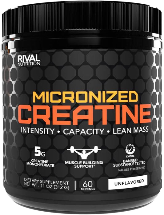 11 oz. Unflavored Rival Nutrition Micronized Creatine Powder