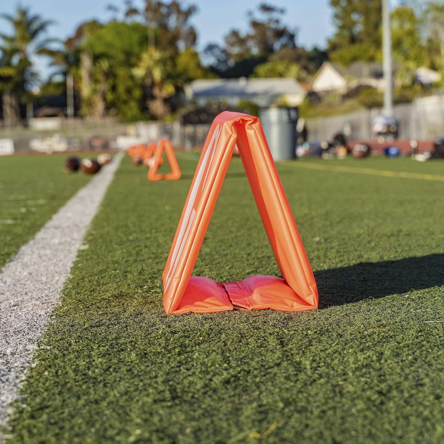 11-Piece Set of GoSports Football Field Yard Line Markers with Portable Carrying Case for High Visibility
