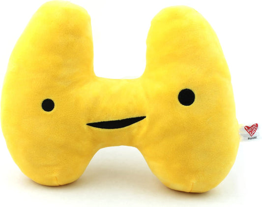 11" Thyroid Plush Toy - Thyroid Surgery Recovery Gift - Hypothyroid Support Pillow - I Heart Guts Thyroid Plush