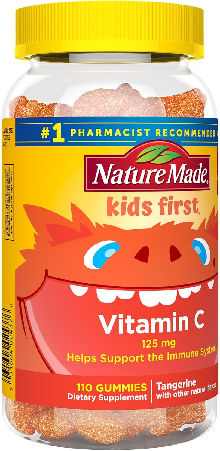 110 Nature Made Kids First Vitamin C Gummies for Immune Support, 110 Day Supply