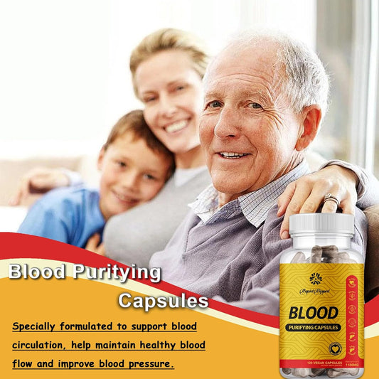 1100mg Vegan Blood Purifying Capsule - Organic & Gluten-Free - Non-GMO Formula (1 Count)