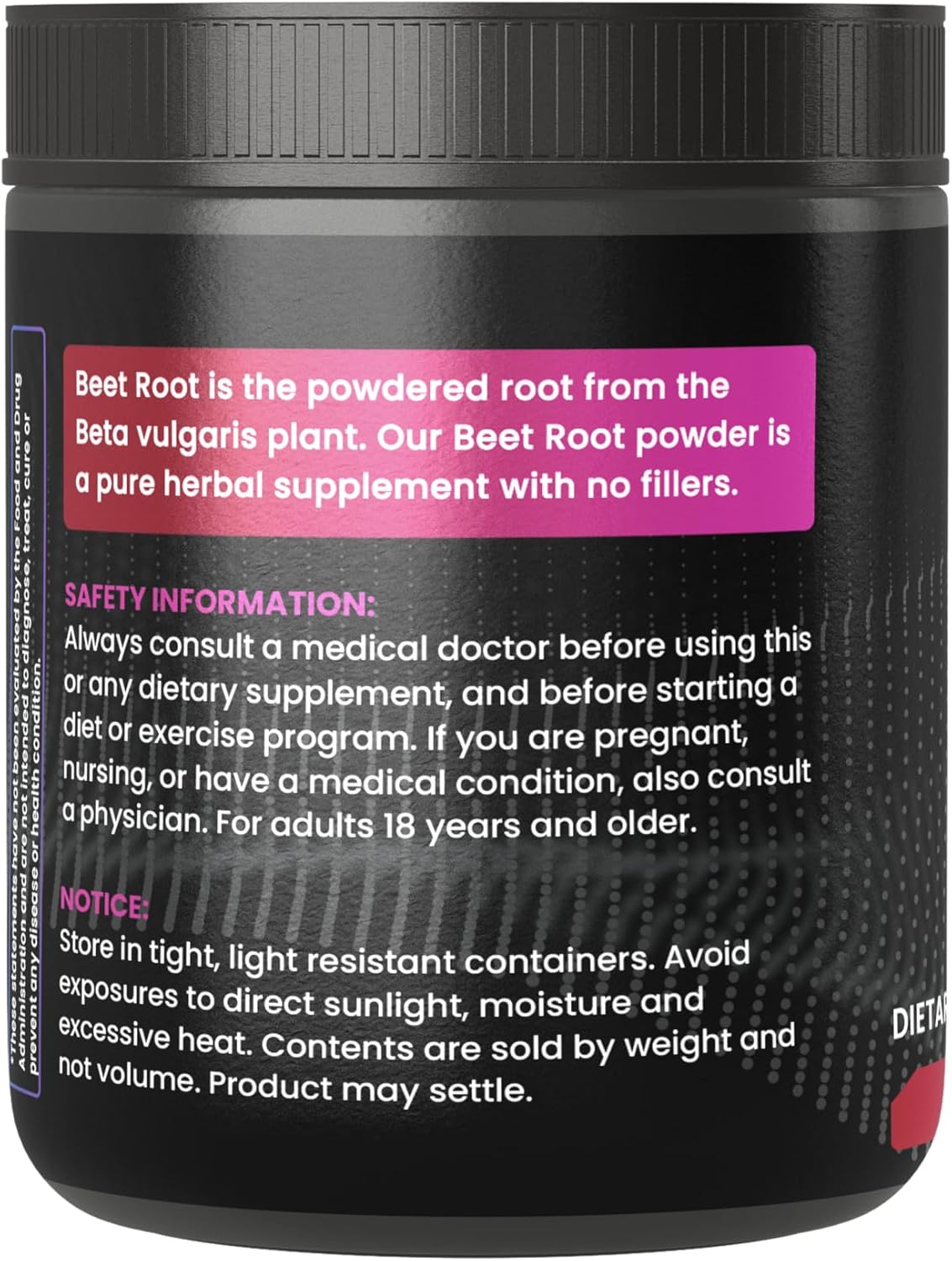 11.2 oz Pure Beet Root Powder for Nitric Oxide Production - Always Pure Ingredients