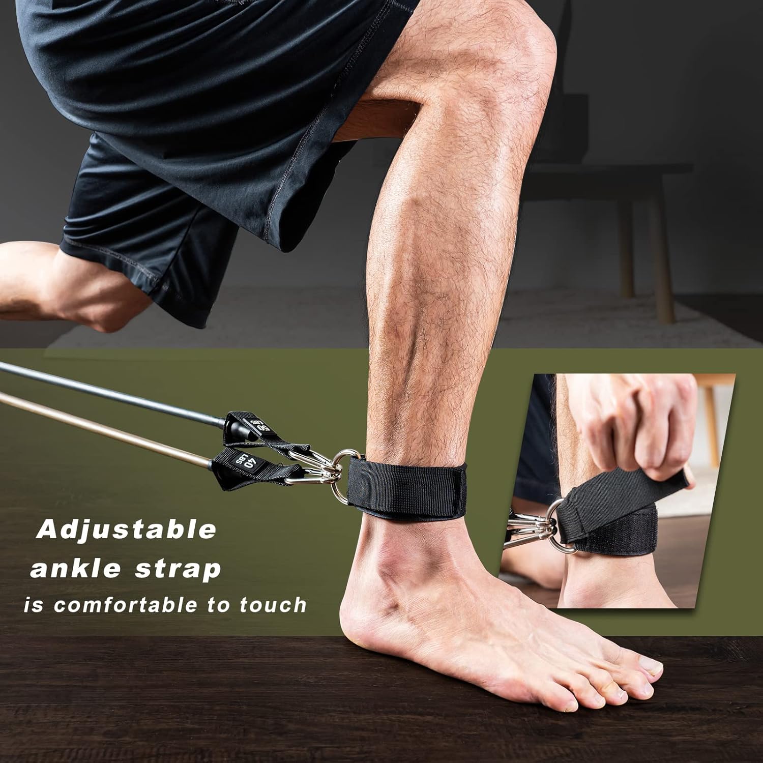 11pcs Resistance Band Set with Handles, Door Anchor, Carry Bag, Ankle Straps - Ideal for Resistance Training, Physical Therapy, Fitness & Home Workouts