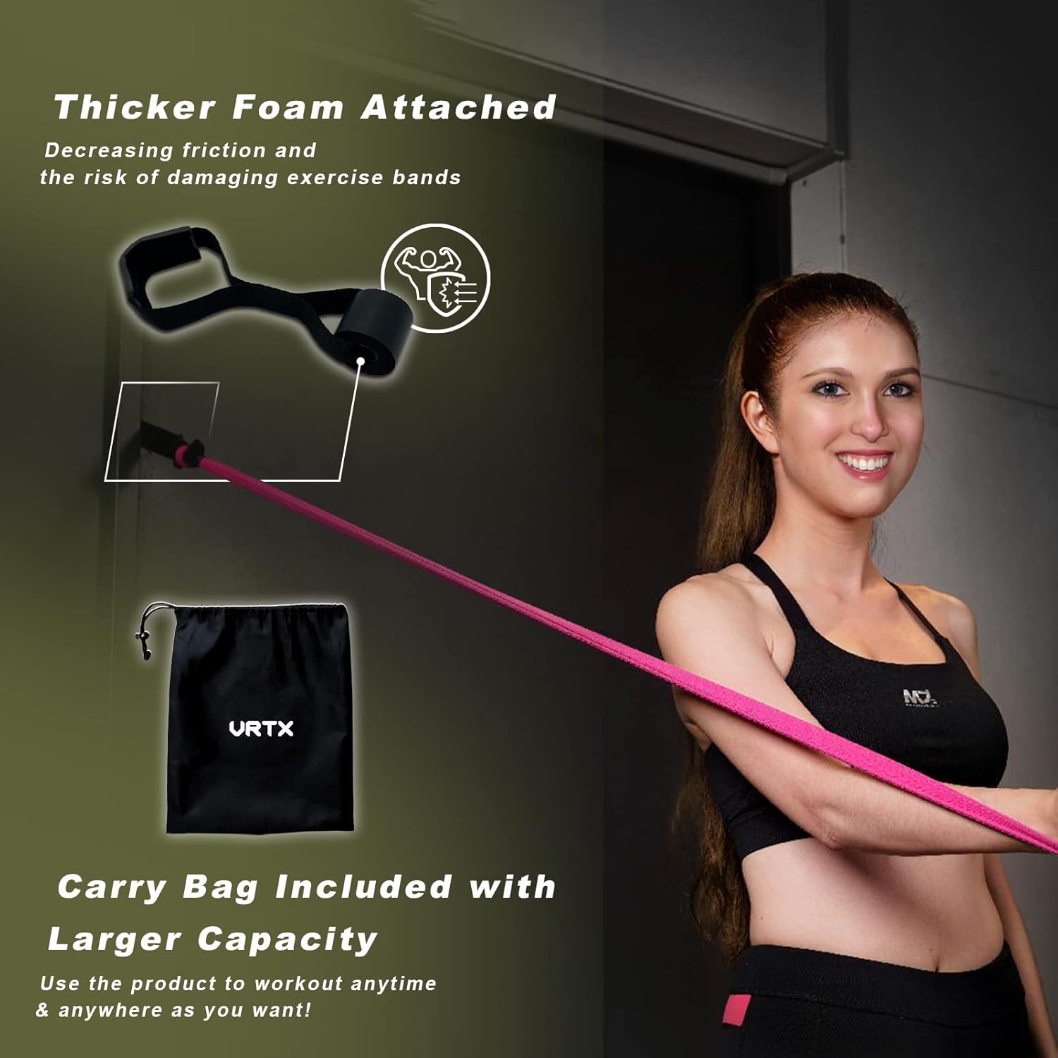 11pcs Resistance Band Set with Handles, Door Anchor, Carry Bag, Ankle Straps - Ideal for Resistance Training, Physical Therapy, Fitness & Home Workouts