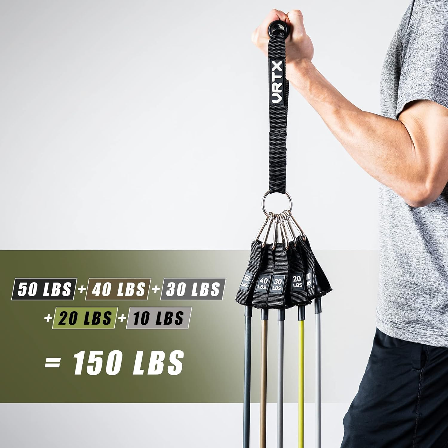 11pcs Resistance Band Set with Handles, Door Anchor, Carry Bag, Ankle Straps - Ideal for Resistance Training, Physical Therapy, Fitness & Home Workouts