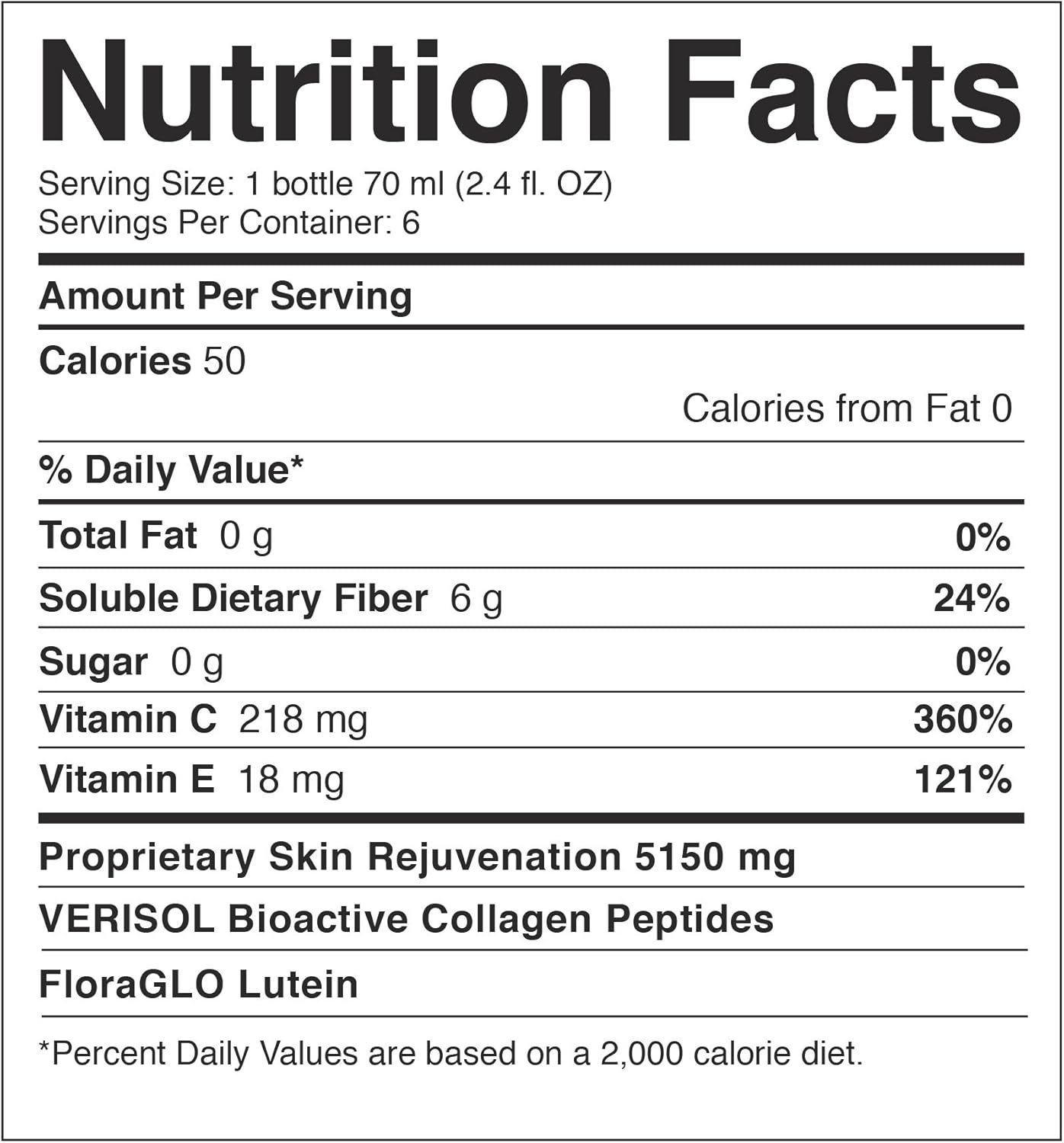 12 Bottles of BBGLO® Skin Rejuvenation Collagen Drink, Anti Aging Complex with Joint Support, 2.4 fl. Oz