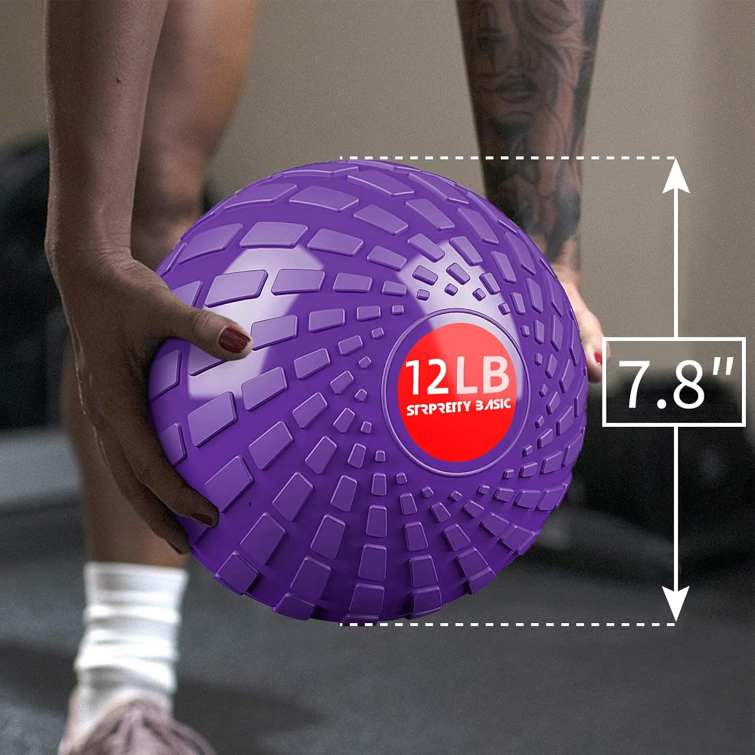 12 lbs STRPRETTY BASIC Medicine Ball Slam Ball for Exercise Strength Training & Crossfit Workout